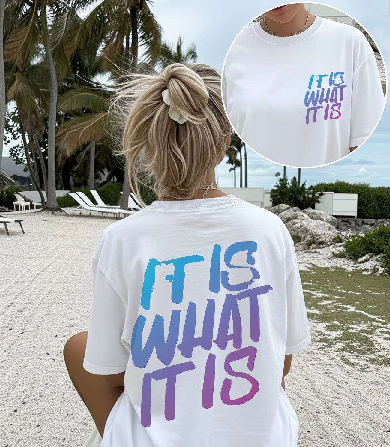 Slogan T-shirt It Is What It Is