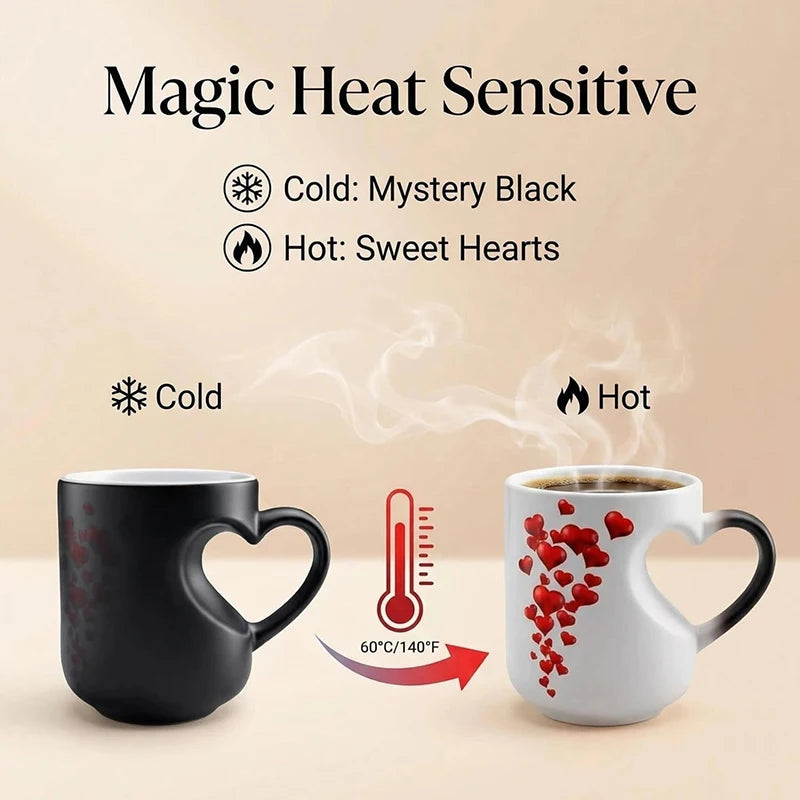 Heart-Shaped Color Changing Mug