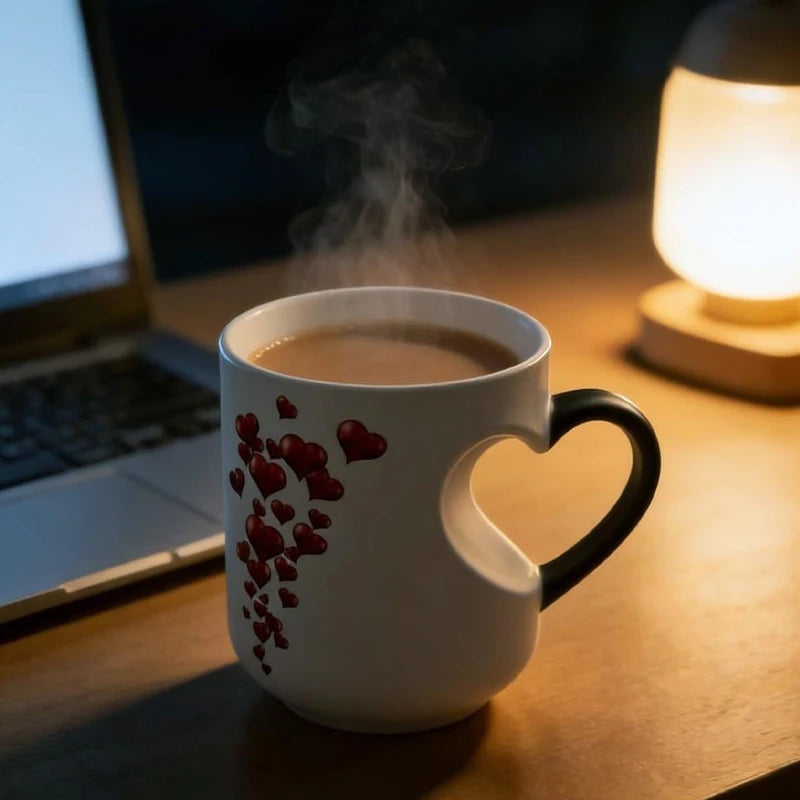 Heart-Shaped Color Changing Mug