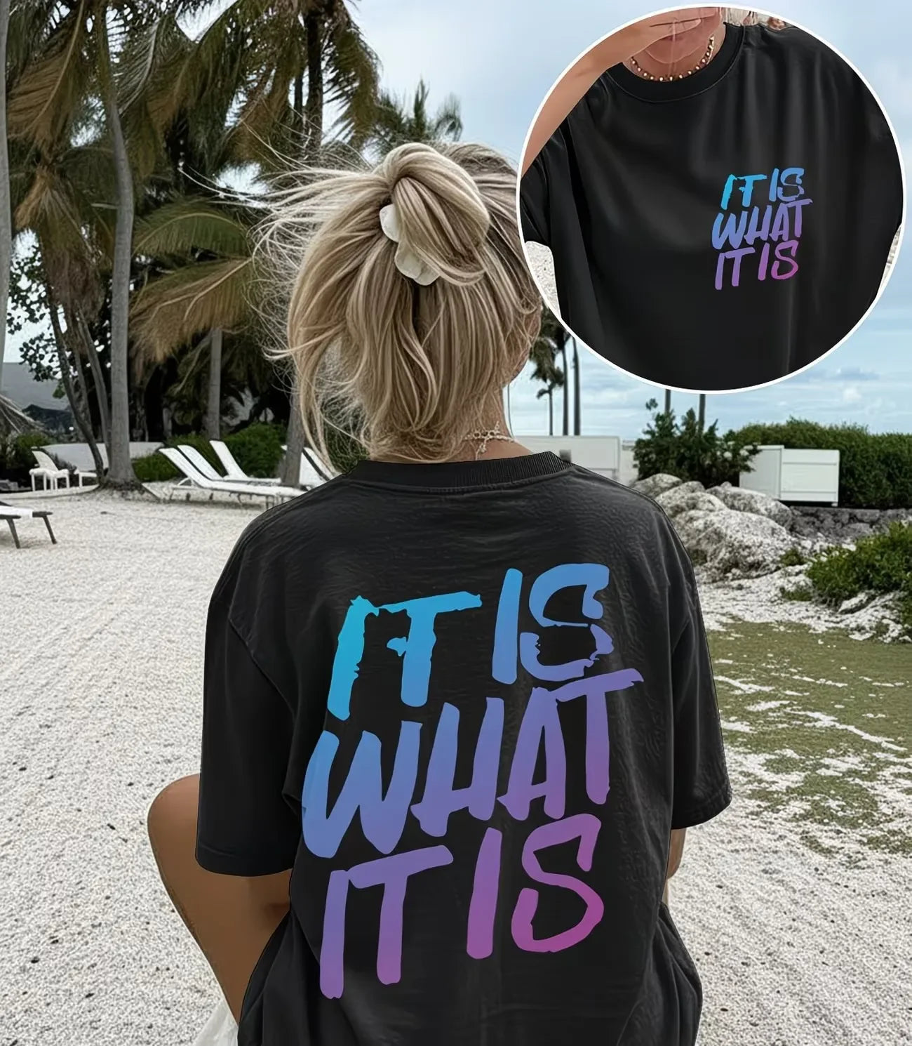 Slogan T-shirt  It Is What It Is