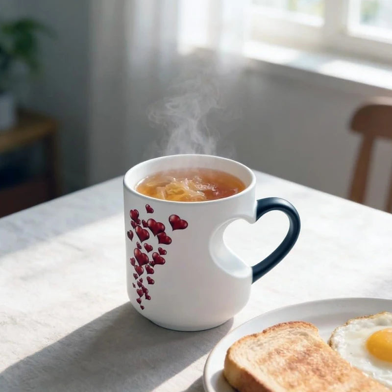 Heart-Shaped Color Changing Mug